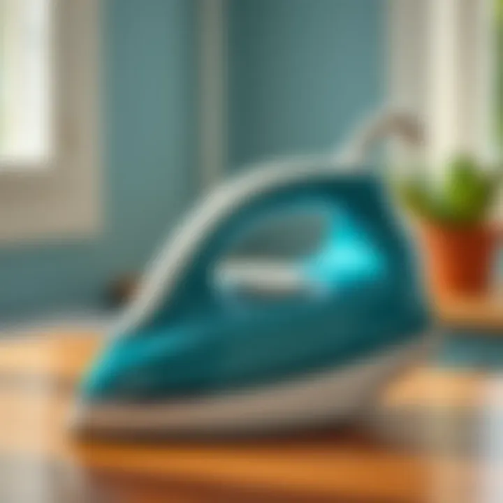 Spotless Iron: The Results of Effective Cleaning An iron after cleaning, showcasing a spotless and shiny surface.